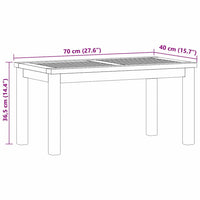 Tavolino da salotto Marrone 70 x 40 x 36 cm 42002302