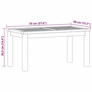 Tavolino da salotto Marrone 70 x 40 x 36 cm 42002302
