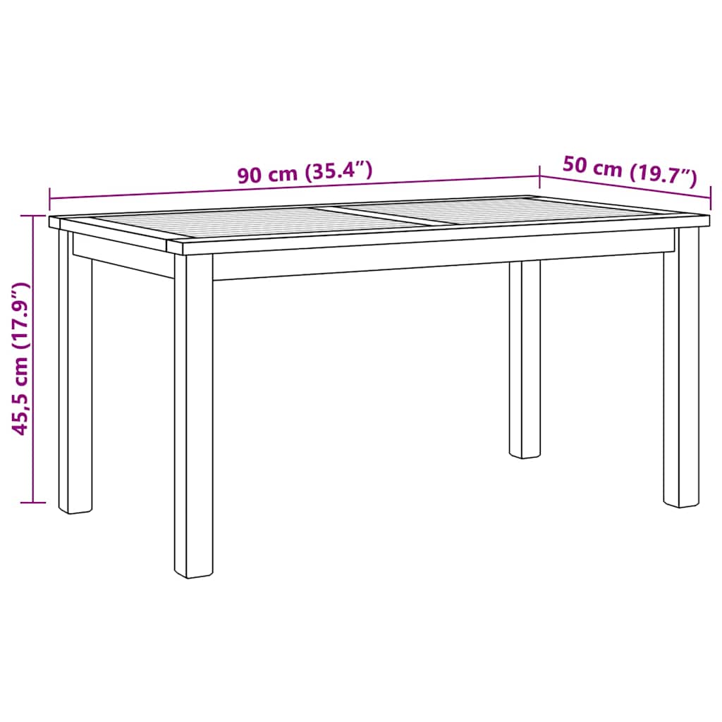 Tavolino da salotto Marrone 90 x 50 x 45.5 cm 42002303