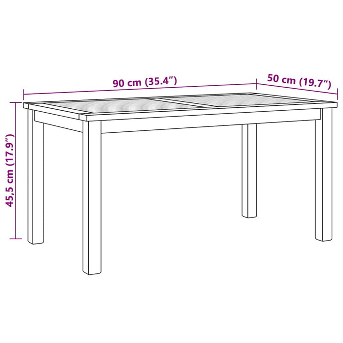 Tavolino da salotto Marrone 90 x 50 x 45.5 cm 42002303