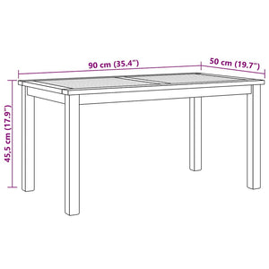 vidaXL Tavolino da salotto Marrone 90 x 50 x 45.5 cm
