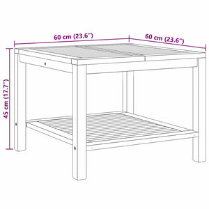 Tavolino da salotto Marrone 60 x 60 x 45 cm 42002306