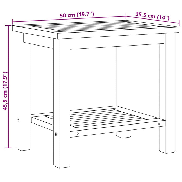 vidaXL Tavolino da salotto Marrone 50 x 35 x 45 cm