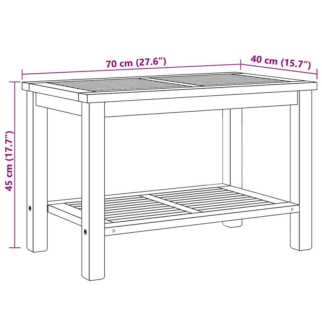 Tavolino da salotto Marrone 70 x 40 x 45 cm 42002308