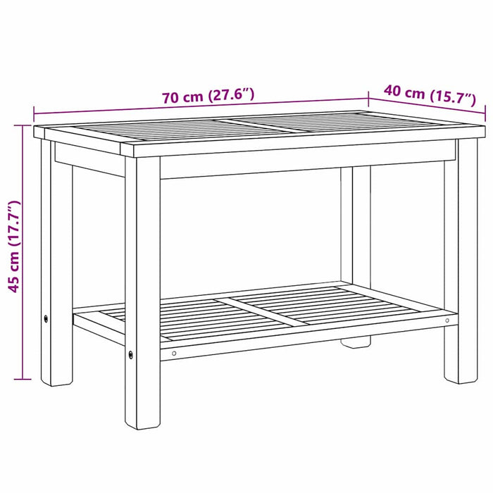 vidaXL Tavolino da salotto Marrone 70 x 40 x 45 cm