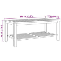 Tavolino da salotto Marrone 110 x 55 x 45 cm 42002310