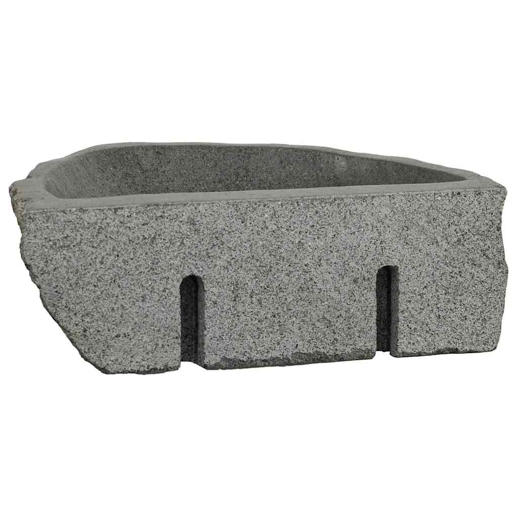 vidaXL Lavabo a parete Grigio (30-37) x (25-30) x 12 cm