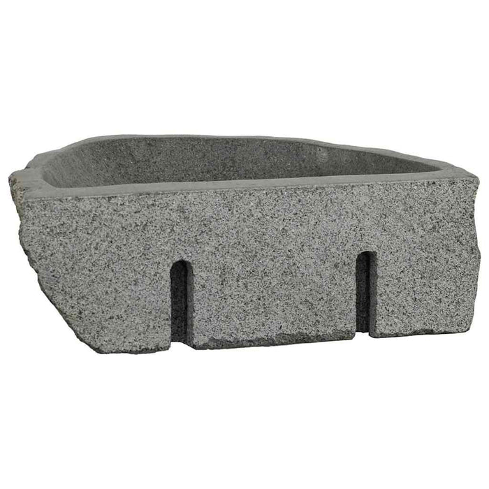 vidaXL Lavabo a parete Grigio (30-37) x (25-30) x 12 cm