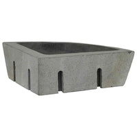 Lavabo ad angolo sospeso-Lavandino-Lavello Grigio (30-37) x (30-37) x 12 cm