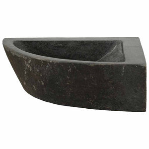 vidaXL Lavabo ad angolo sospeso Grigio (38-45) x (38-45) x 12 cm