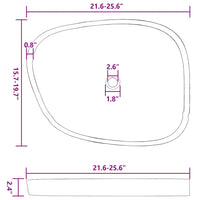 vidaXL Lavabo Grigio (55-65) x (40-50) x 6 cm Pietra di Fiume