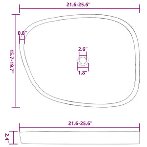 vidaXL Lavabo Grigio (55-65) x (40-50) x 6 cm Pietra di Fiume