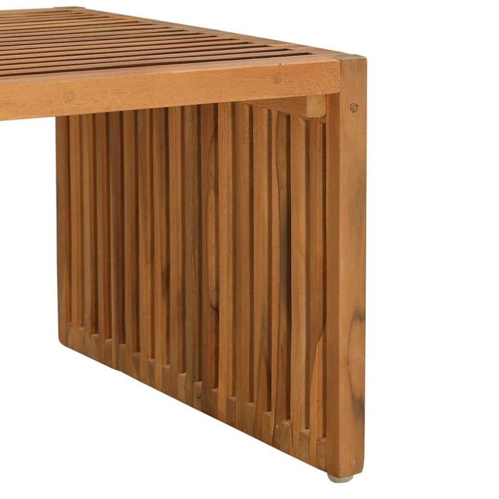Tavolo Laterale da Giardino  90x49.7x36 cm Legno Massello Teak 42006355