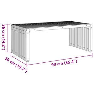 Tavolo Laterale da Giardino  90x49.7x36 cm Legno Massello Teak 42006355