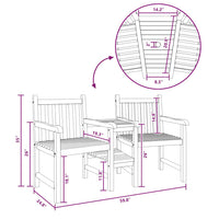 vidaXL Sedie da Esterno Marrone 152 x 63 x 89 cm