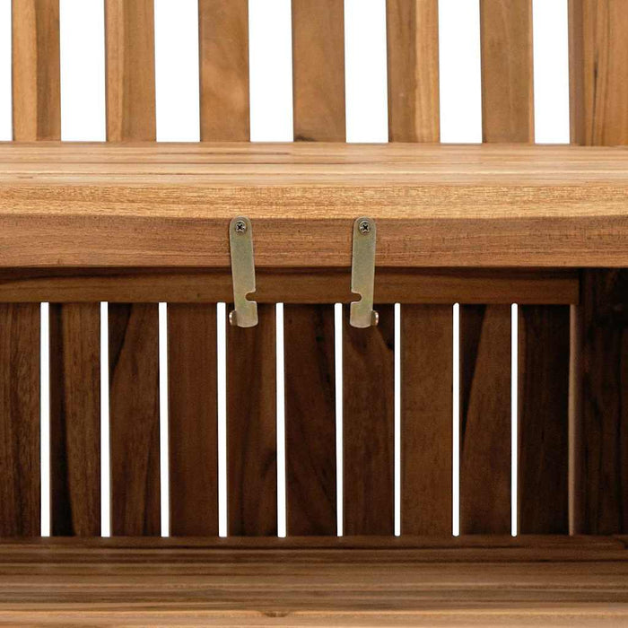 vidaXL Panca da Giardino con Contenitore Marrone 114 x 60 x 90 cm