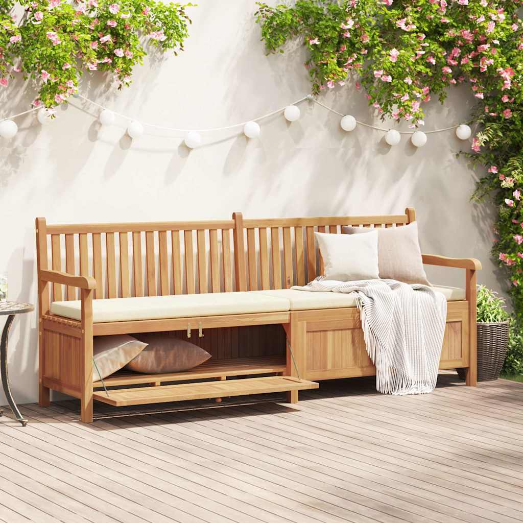 vidaXL Panca da Giardino con Contenitore Marrone 228 x 60 x 90 cm