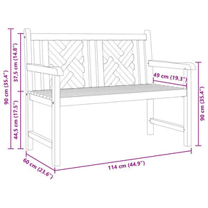 Panchina da giardino Marrone 114 x 60 x 90 cm 42001964