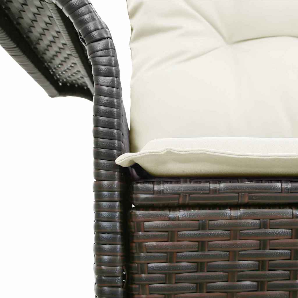 Divano da giardino Marrone 141 x 62 x 69cm polyrattan 42006693