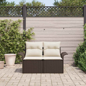 Divano da giardino Marrone 141 x 62 x 69cm polyrattan 42006693