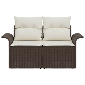 Divano da giardino Marrone 141 x 62 x 69cm polyrattan 42006693
