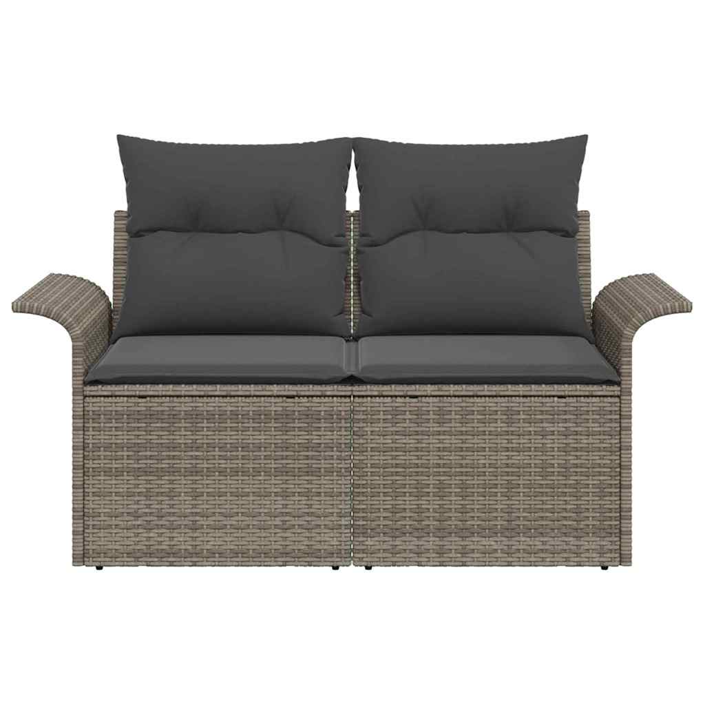 Divano da giardino Grigio 141 x 62 x 69cm polyrattan 42006694