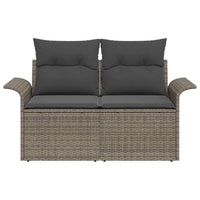 Divano da giardino Grigio 141 x 62 x 69cm polyrattan 42006694