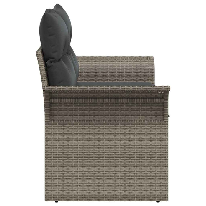 Divano da giardino Grigio 141 x 62 x 69cm polyrattan 42006694