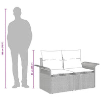 Divano da giardino Grigio 141 x 62 x 69cm polyrattan 42006694