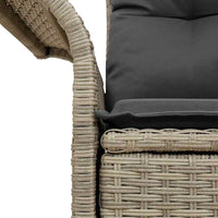 Divano da giardino Grigio chiaro 141 x 62 x 69cm polyrattan 42006697