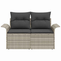 Divano da giardino Grigio chiaro 141 x 62 x 69cm polyrattan 42006697