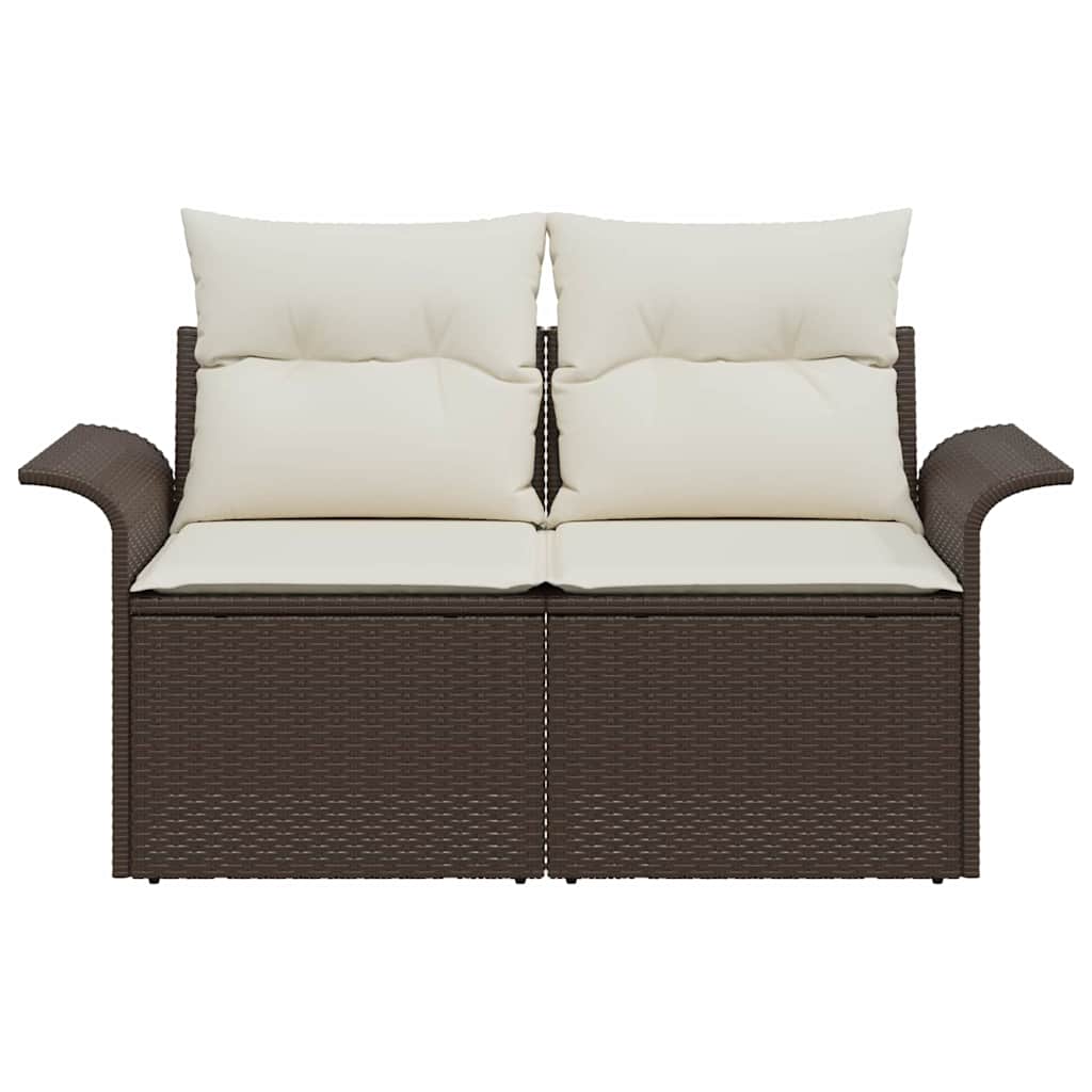 Divano da giardino Marrone 141 x 62 x 69cm polyrattan 42006703
