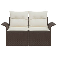 Divano da giardino Marrone 141 x 62 x 69cm polyrattan 42006703