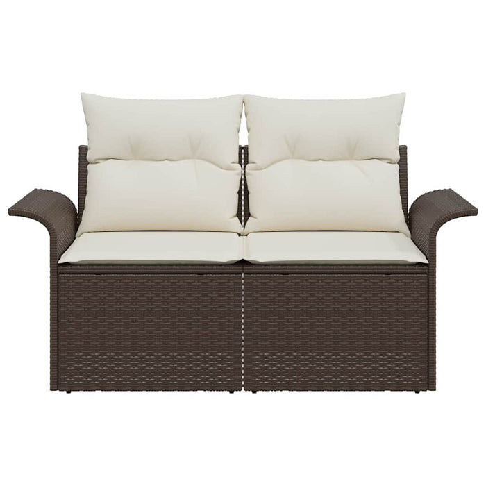 Divano da giardino Marrone 141 x 62 x 69cm polyrattan 42006703