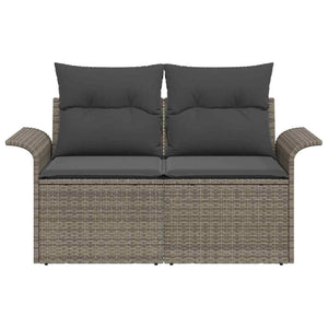 Divano da giardino Grigio 141 x 62 x 69cm polyrattan 42006704