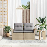 Divano da giardino con cuscino Beige 141 x 62 x 69cm polyrattan 42006705