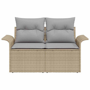 Divano da giardino con cuscino Beige 141 x 62 x 69cm polyrattan 42006705