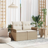 Divano da giardino con cuscino Beige 141 x 62 x 69cm polyrattan 42006706