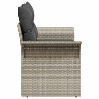 Divano da giardino Grigio chiaro 141 x 62 x 69cm polyrattan 42006707