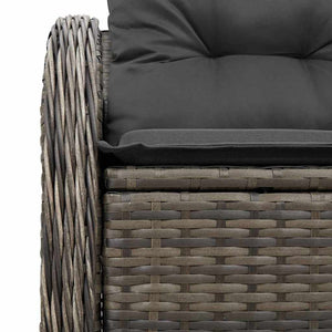 Divano da giardino Grigio 121 x 62 x 69cm polyrattan 42006714