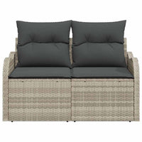 Divano da giardino Grigio chiaro 121 x 62 x 69cm polyrattan 42006717