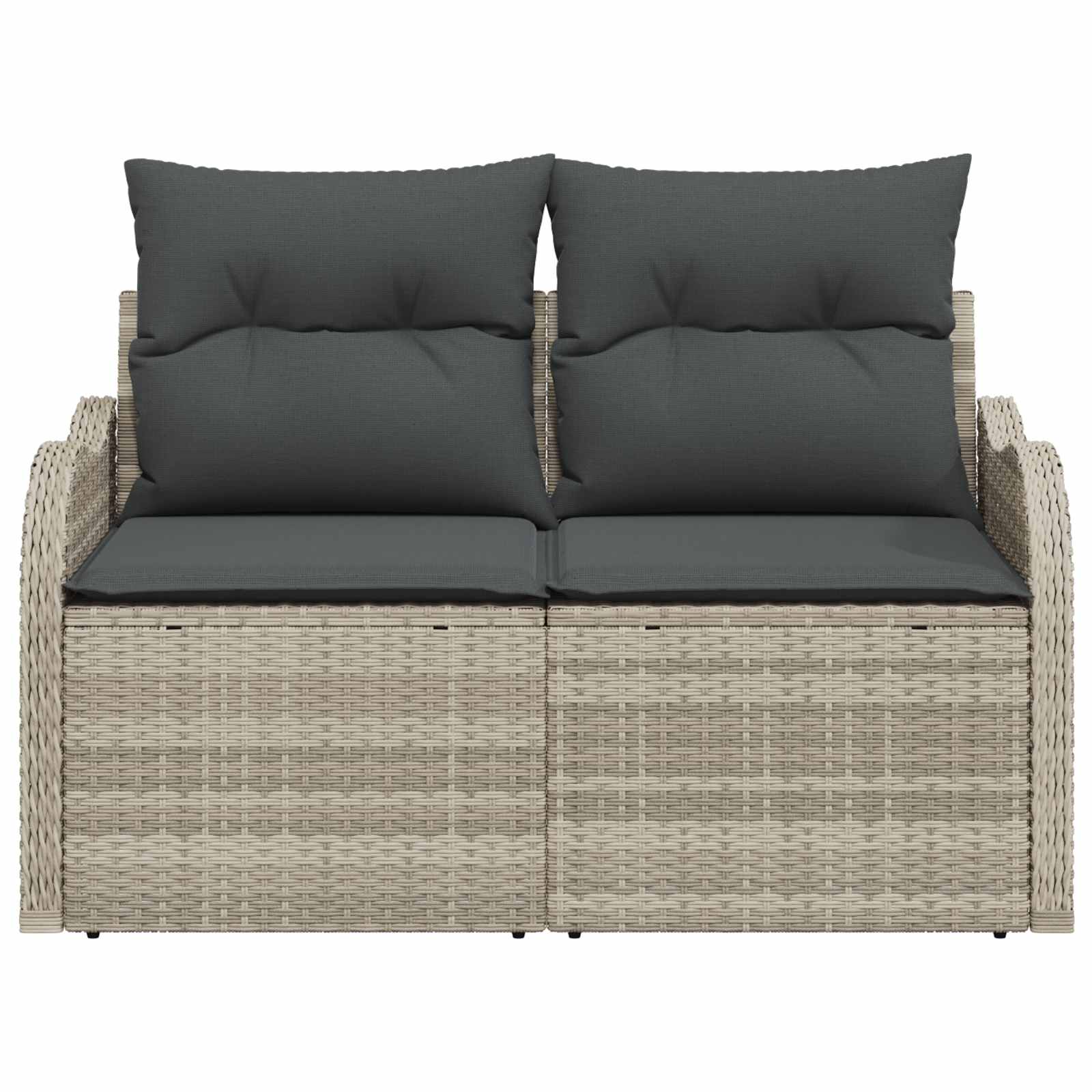 Divano da giardino Grigio chiaro 121 x 62 x 69cm polyrattan 42006717