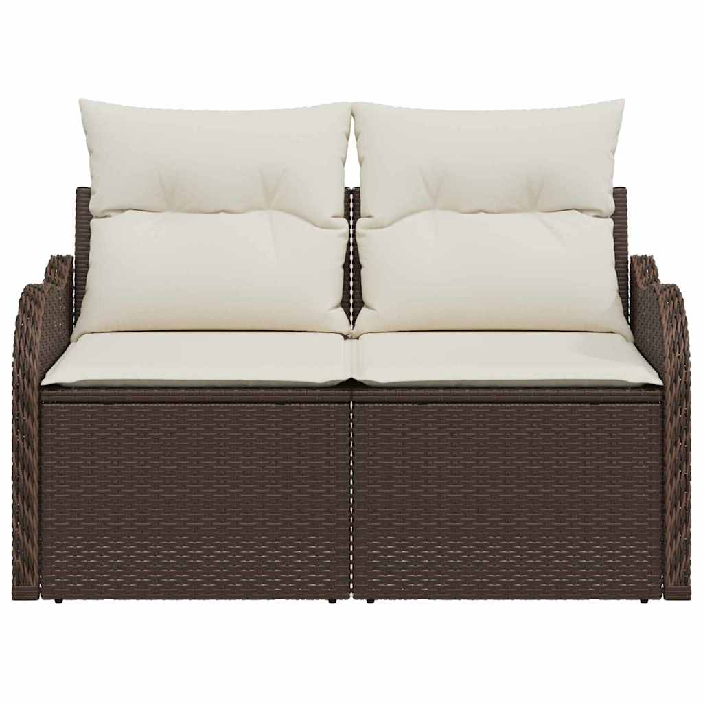 Divano da giardino Marrone 121 x 62 x 69cm polyrattan 42006723