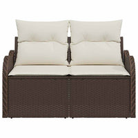 Divano da giardino Marrone 121 x 62 x 69cm polyrattan 42006723