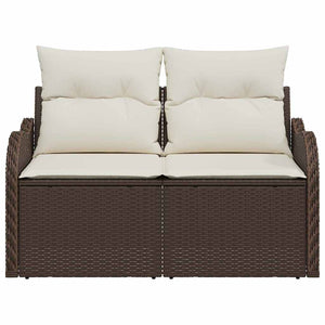 Divano da giardino Marrone 121 x 62 x 69cm polyrattan 42006723