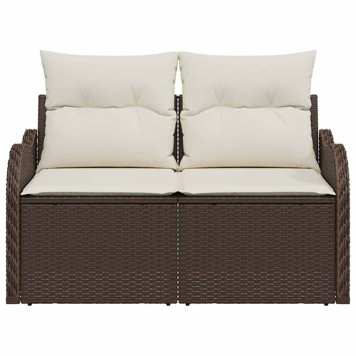 Divano da giardino Marrone 121 x 62 x 69cm polyrattan 42006723
