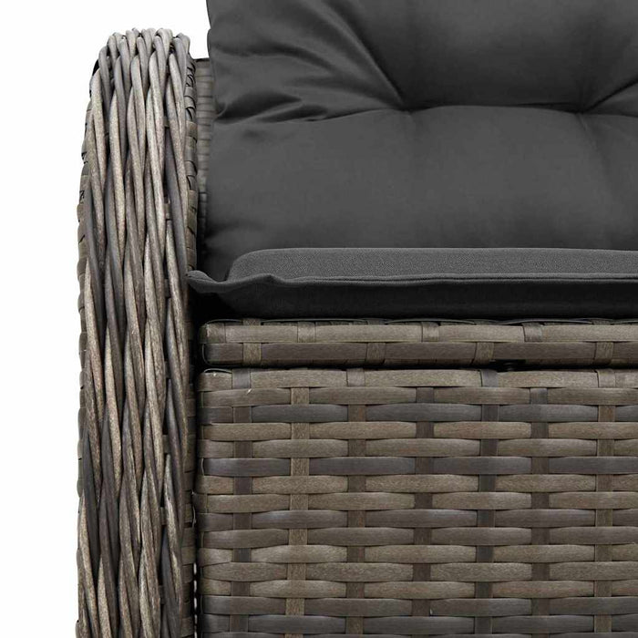 Divano da giardino Grigio 121 x 62 x 69cm polyrattan 42006724