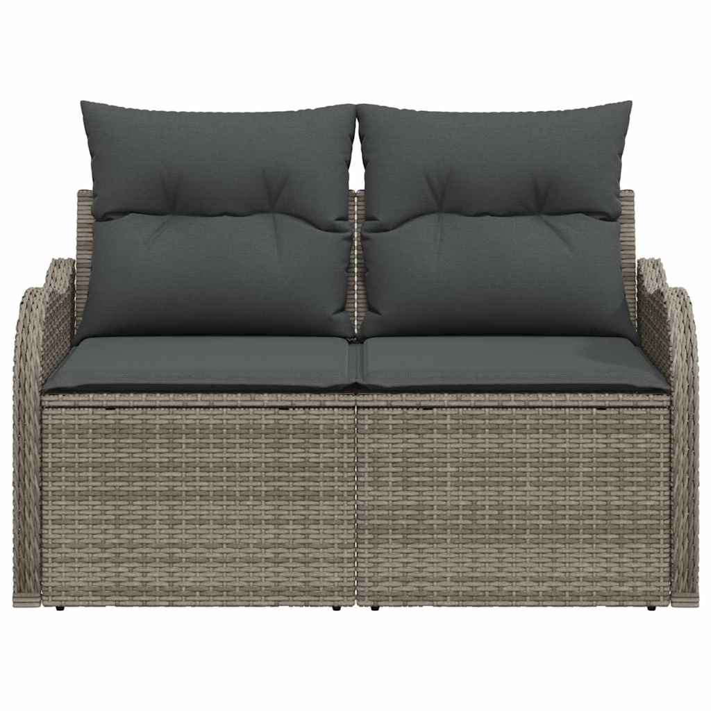 Divano da giardino Grigio 121 x 62 x 69cm polyrattan 42006724