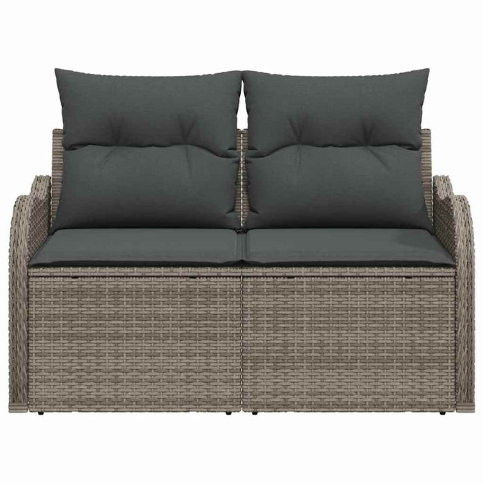 Divano da giardino Grigio 121 x 62 x 69cm polyrattan 42006724
