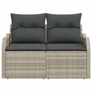 Divano da giardino Grigio chiaro 121 x 62 x 69cm polyrattan 42006727